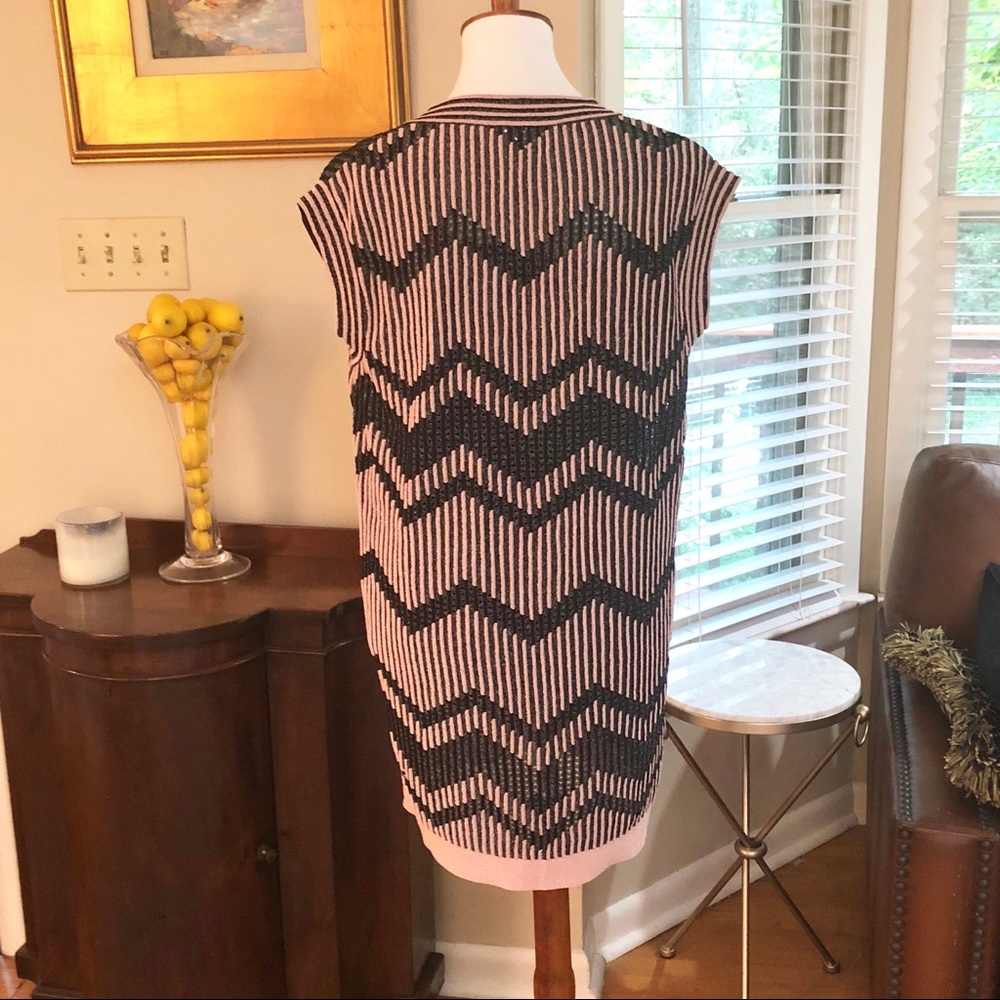 M Missoni Bicolor Chevron V-Neck Knit Dress - Picture 5 of 6